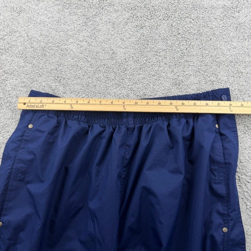 Vintage Adidas Tear Away Pants Mens 2XLT XXLT Blue Baggy Basketball Y2K Warm Up